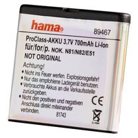Hama ProClass-Akku Li-Ion 700 mAh fr Nokia N81/N81 8GB/N82/E51 (00089467)